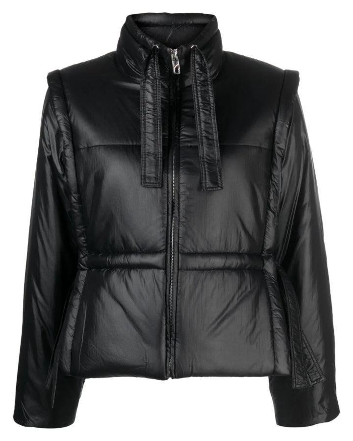 Shiny deals quilted jacket