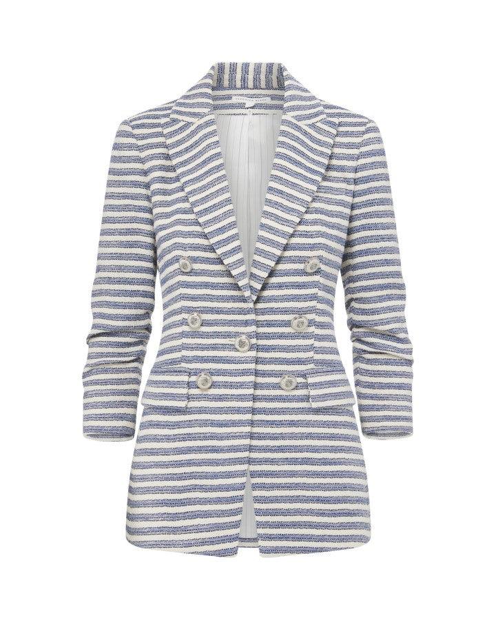 CLASSIC DOUBLE BREASTED JACKET – Woven Pinstripe – Norma Kamali