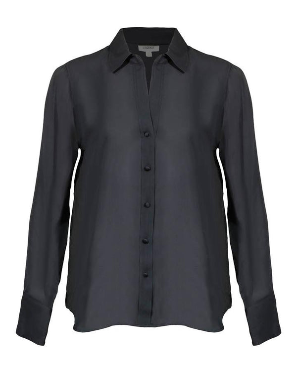 L'Agence Halie Black Dragon Back Blouse