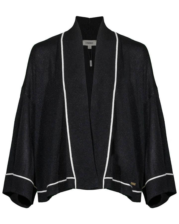 L'Agence Becker Knit Crop Kimono Cardigan