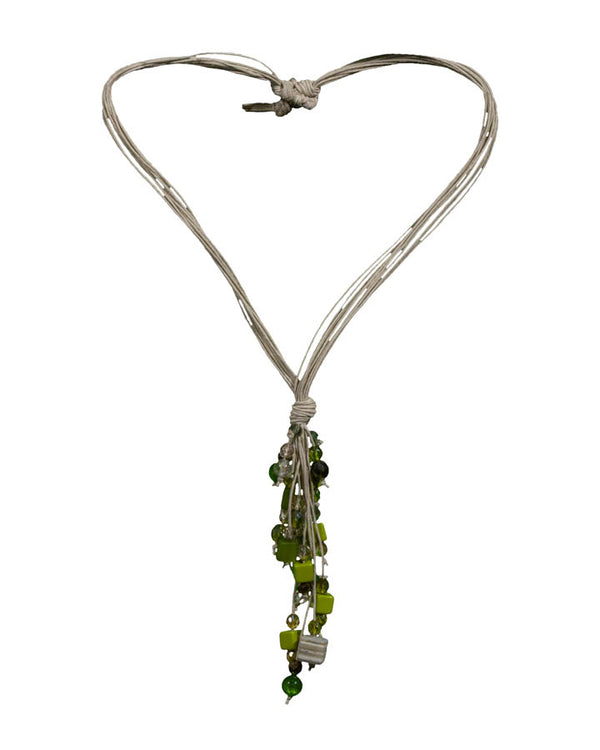 Hubert Gasser Green Dangles Necklace