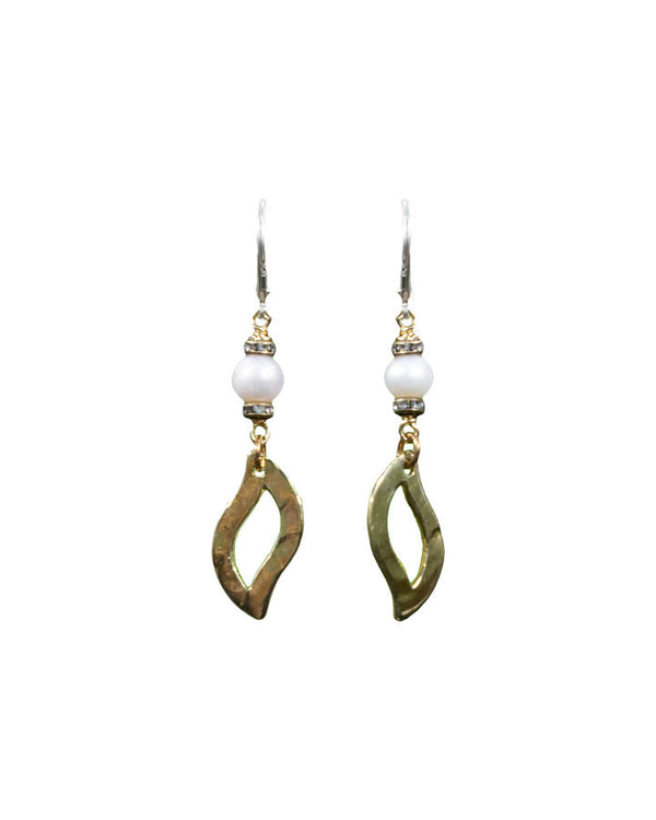 Karyn Chopik Bronze Open Leaf Earrings