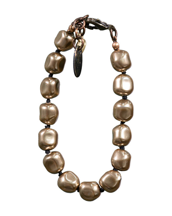 Karyn Chopik Bronze Swarovski Pearl Bracelet