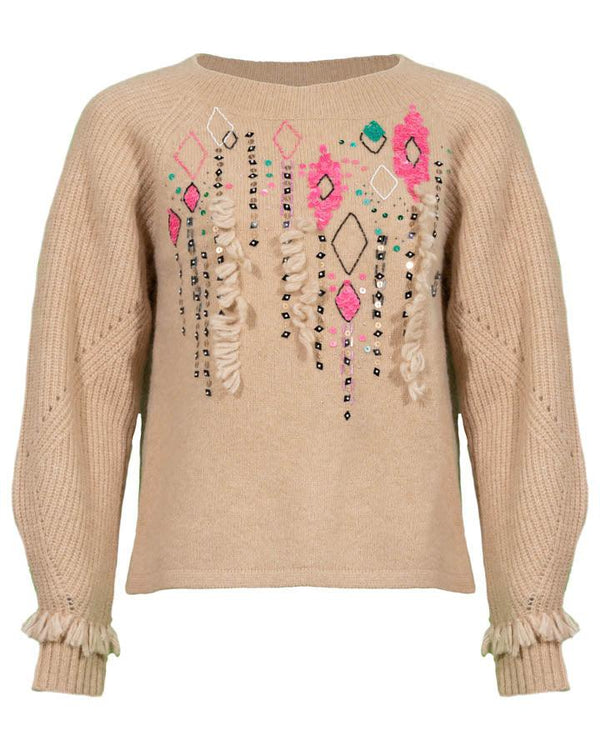 Marc Cain Abstract Bead Pattern Sweater