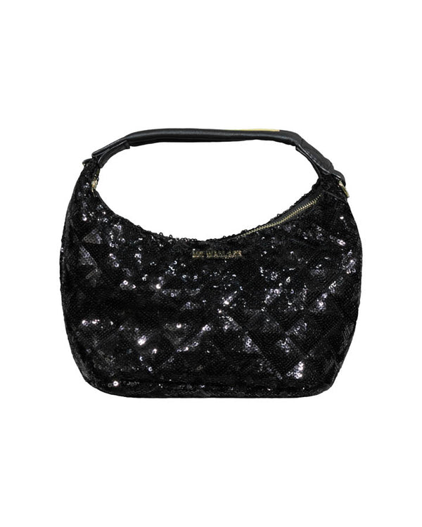 MZ Wallace Black Sequin Mini Hobo Bag