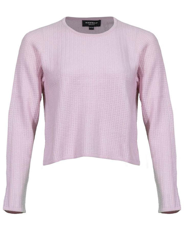 Repeat Textured Cashmere Blush Sweater