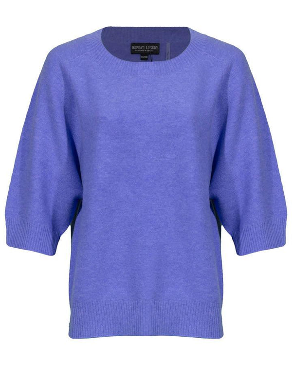 Repeat Cashmere Elbow Length Sleeve Iris Sweater