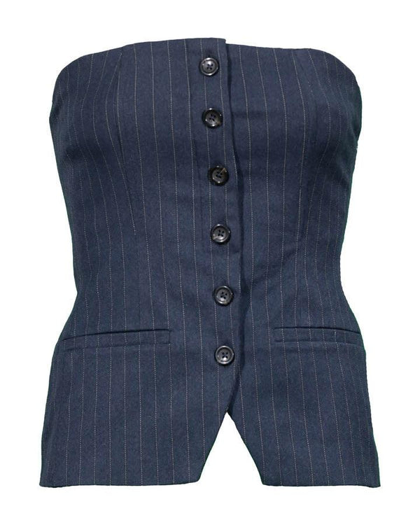 DL1961 Pinstripe Bustier Top