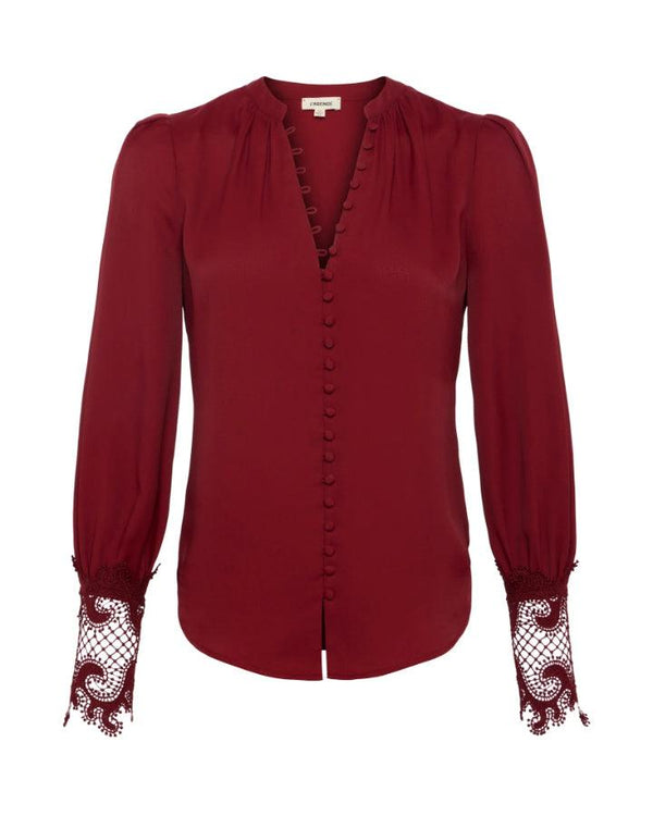 L'Agence Ava Lace Cuff Blouse