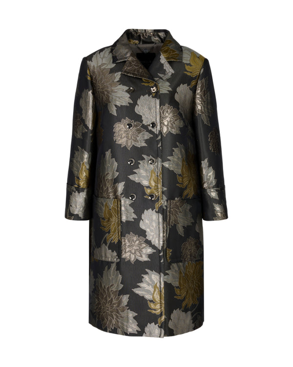 Marc Cain Floral Lurex Coat