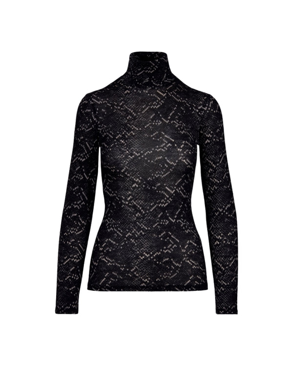 Smythe Snake Print Turtleneck