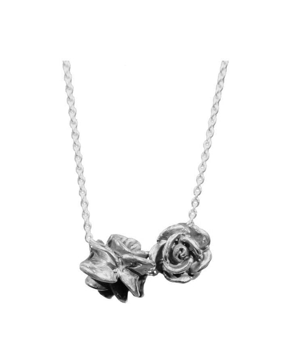 Bloodline Design 18" Double Floating Rose Necklace