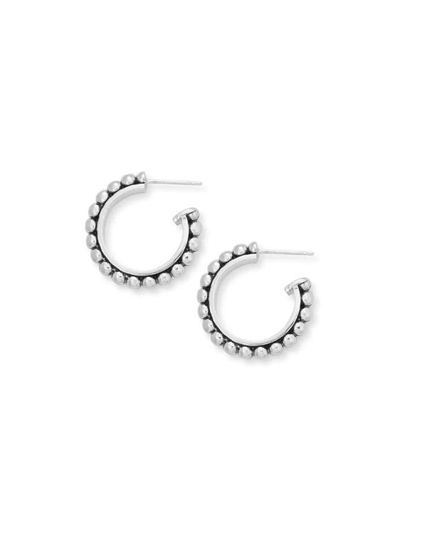 Bloodline Design Medium Beaded Hoop Earrings