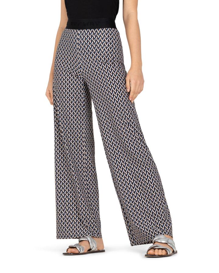 Cambio Allison Graphic Horsebit Print Pant