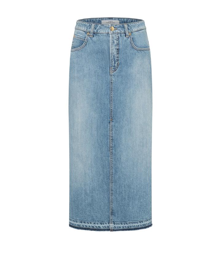 Cambio Hailey Denim Midi Skirt