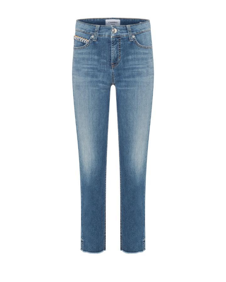 Cambio Piper Slim Fit Cropped Jeans