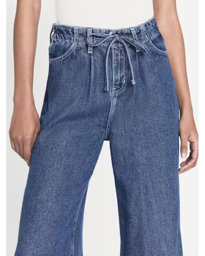 Frame Drawstring Wide Leg Jeans