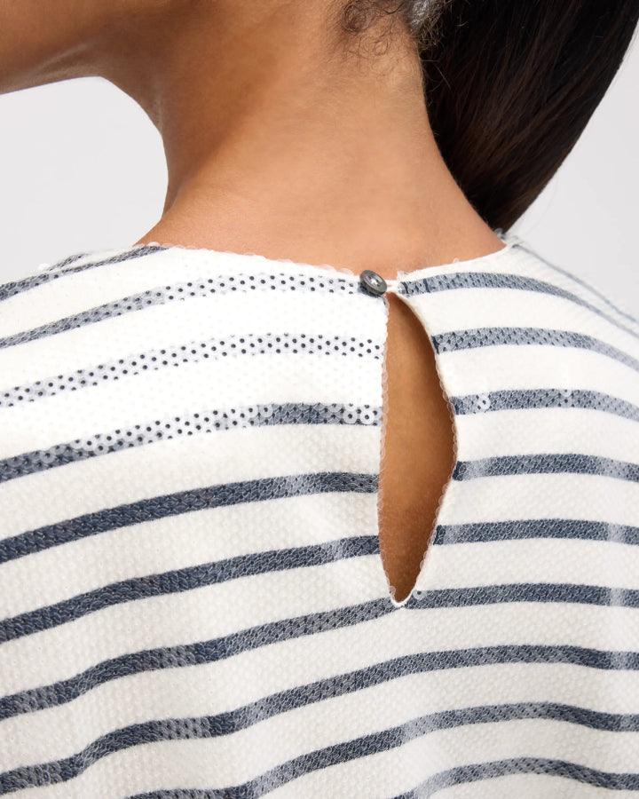 Frame Striped Sequin Top