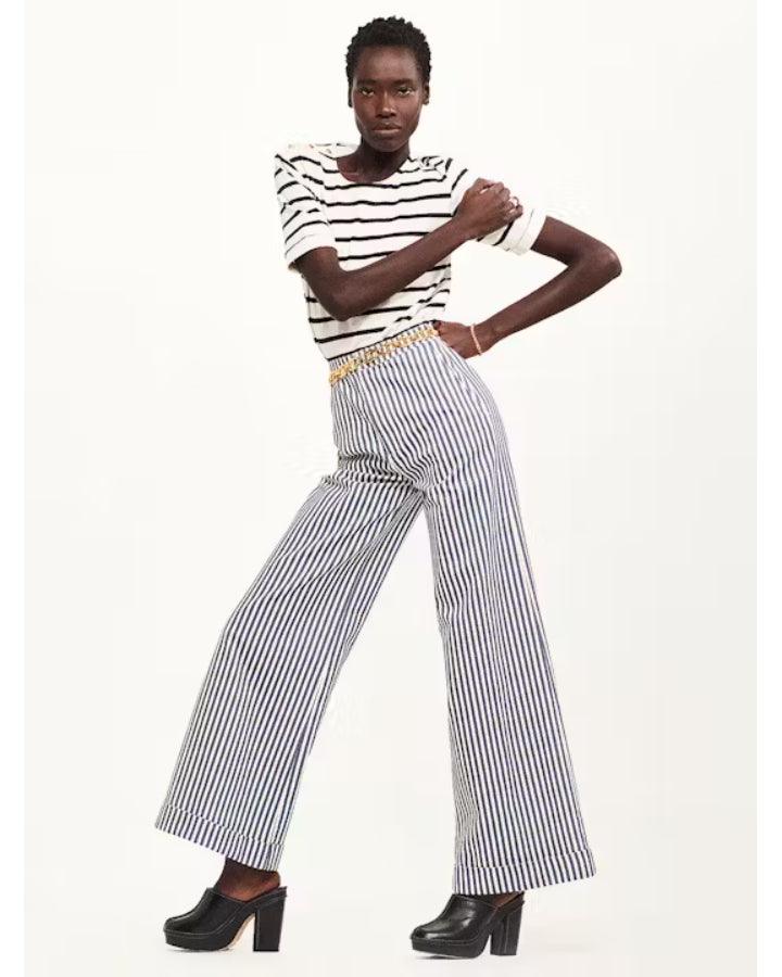 Frame Tailored Nautical Striped Trouser