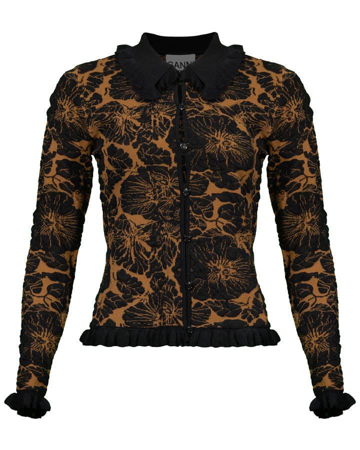 Ganni 3D Jacquard Cardigan