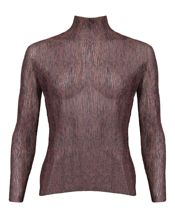 Hugo Boss Emata Snake Print Tulle Top