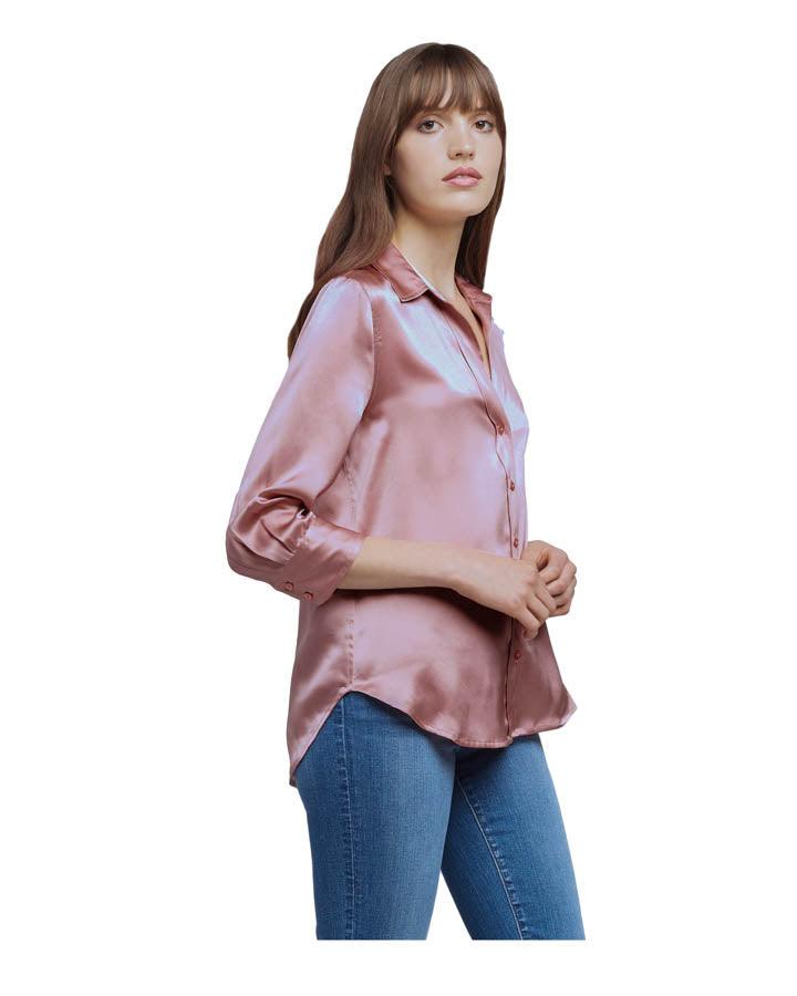 L'Agence Dani 3/4 Sleeve Silk Blouse