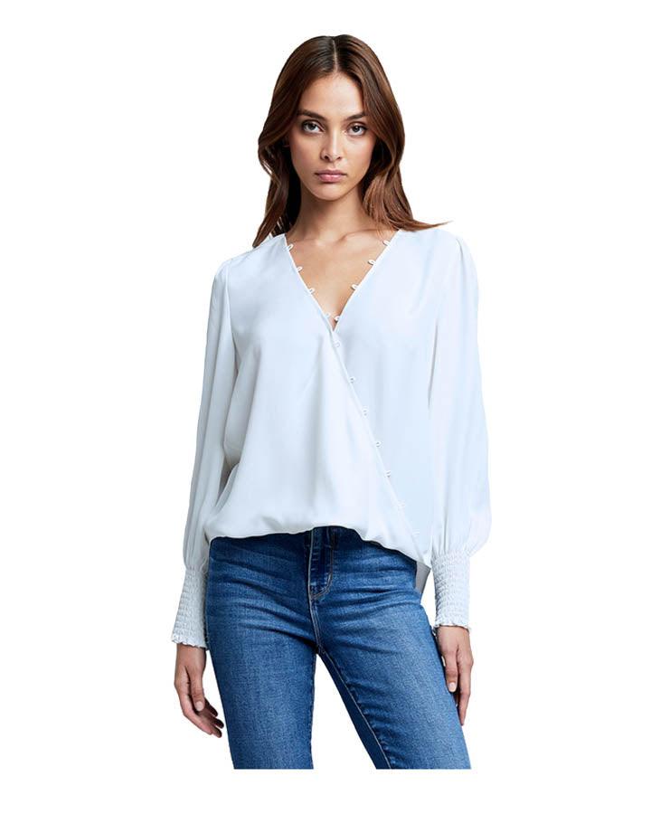 L'Agence Enzo Crossfront Blouse