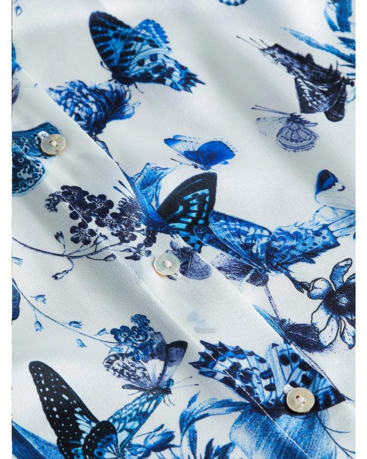 L'Agence Tyler Silk Butterflies Blouse