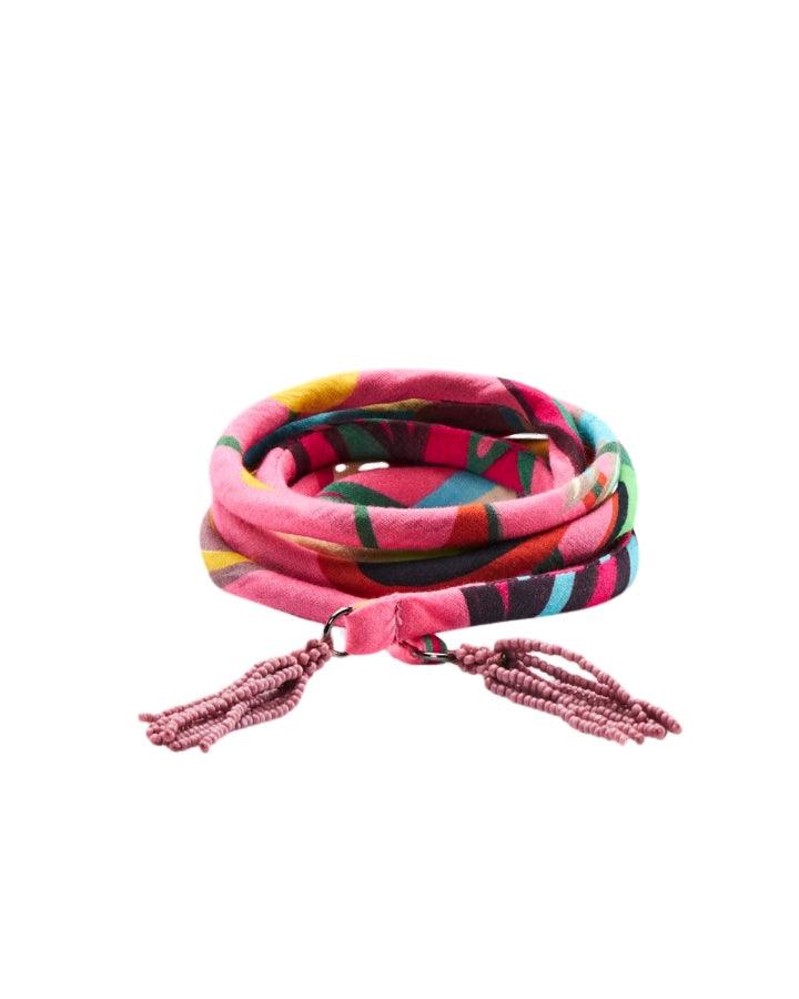 Luisa Cerano Caribbean Print Rope Belt