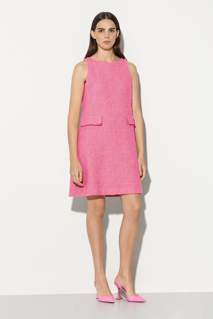 Luisa Cerano Tweed Look Shift Dress