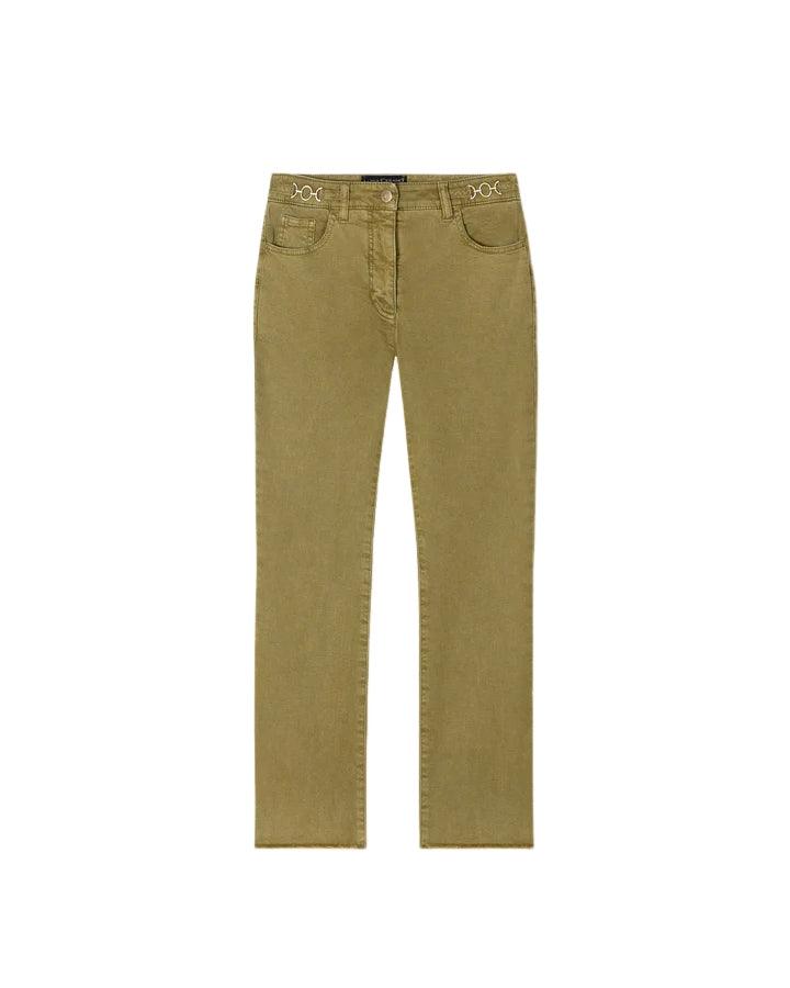 Luisa Cerano Twill Denim Kick Flare Pant