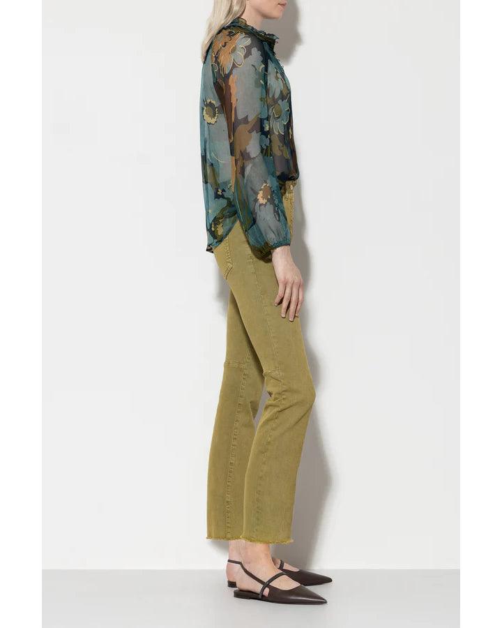 Luisa Cerano Twill Denim Kick Flare Pant