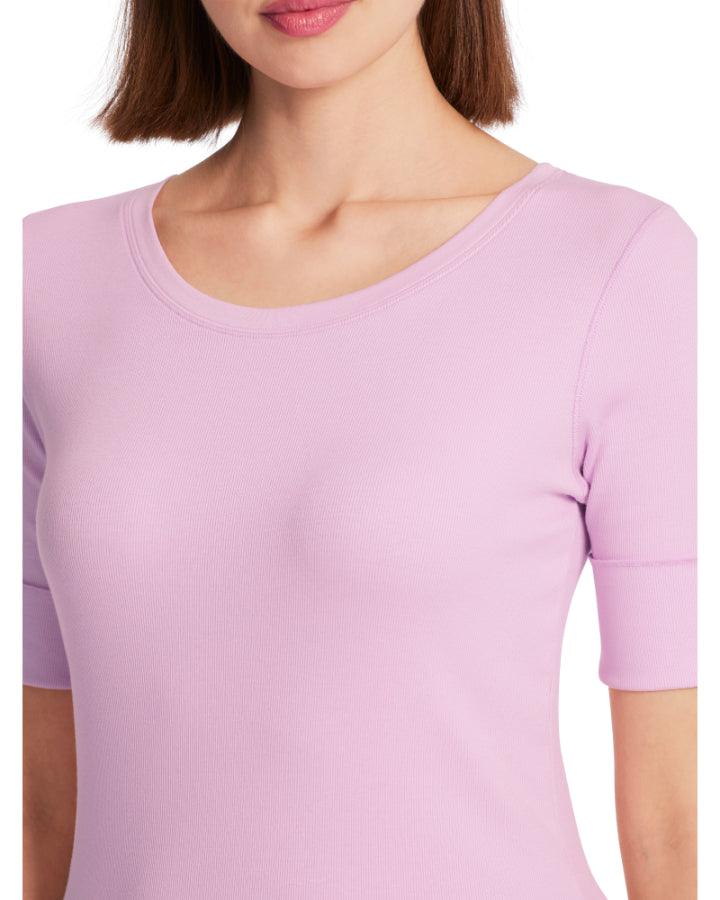 Marc Cain - Ribbed Wide Round Neck Tee