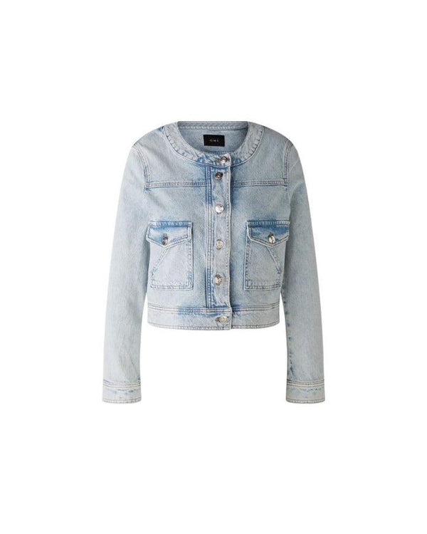 Oui Crew Neck Denim Jacket