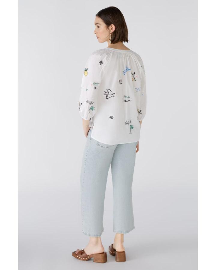 Oui Embroidered Blouse