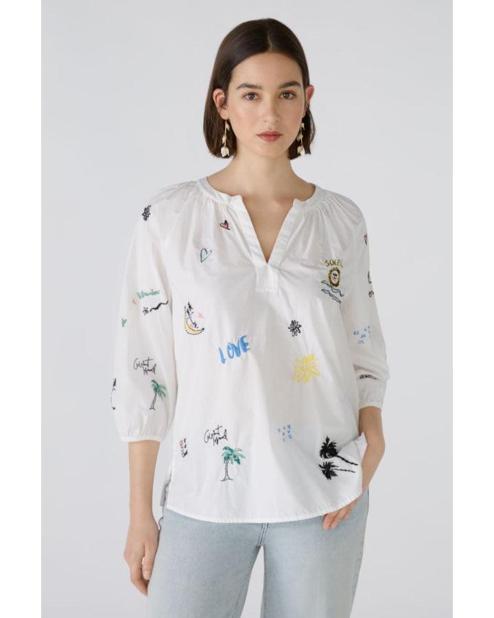 Oui Embroidered Blouse