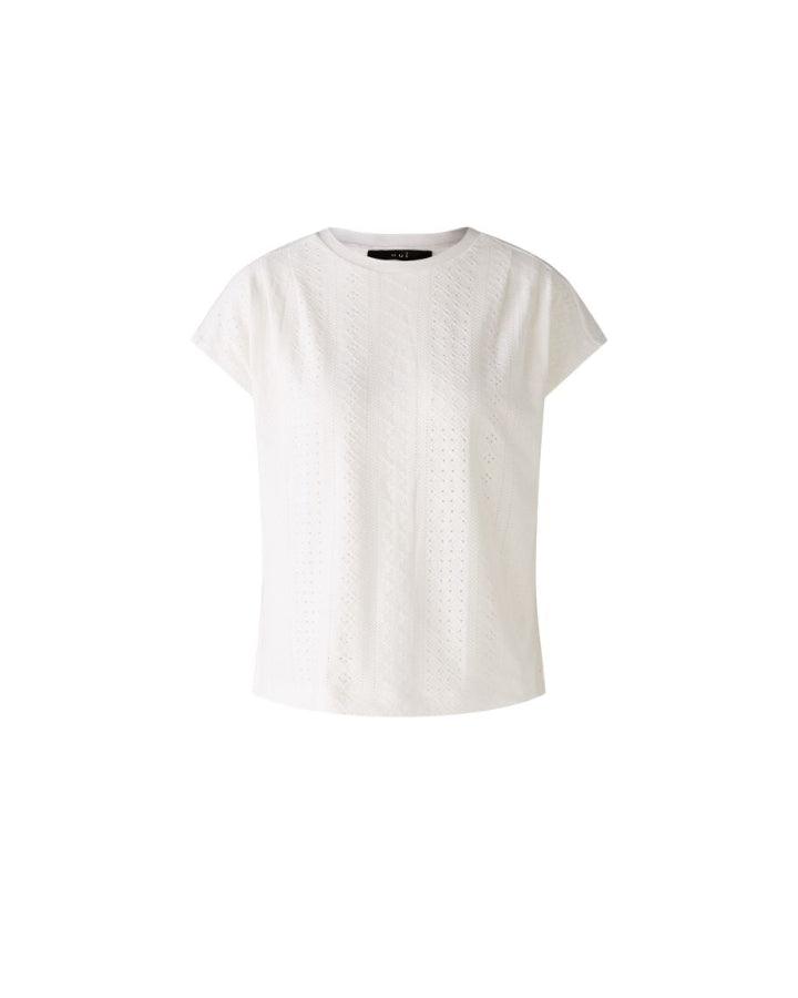 Oui Eyelet Cap Sleeve Tee