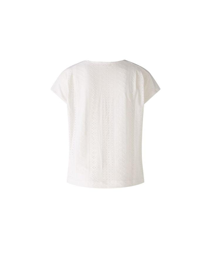 Oui Eyelet Cap Sleeve Tee