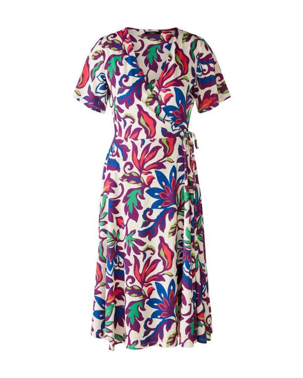 Oui Floral Wrap Style Dress