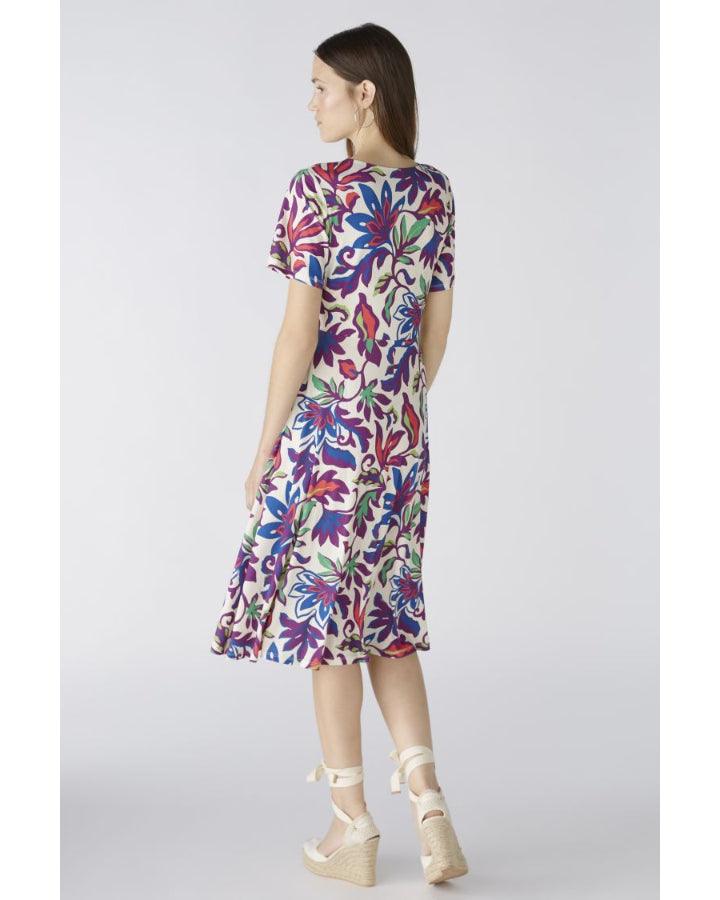 Oui Floral Wrap Style Dress