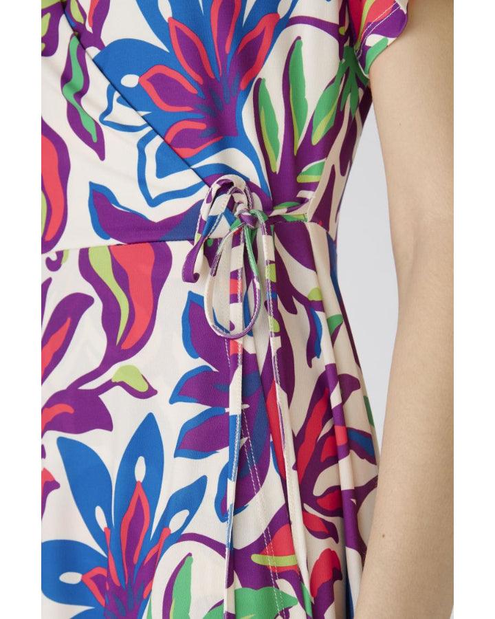 Oui Floral Wrap Style Dress