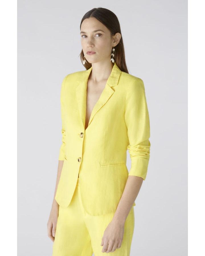 Oui Linen Two Button Blazer