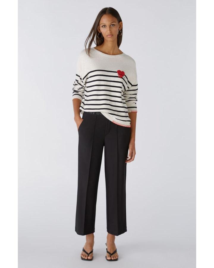 Oui Loads of Love Stripe Pullover