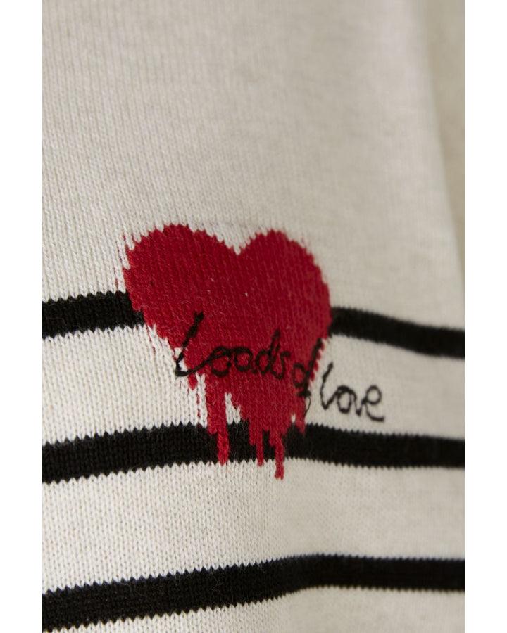 Oui Loads of Love Stripe Pullover