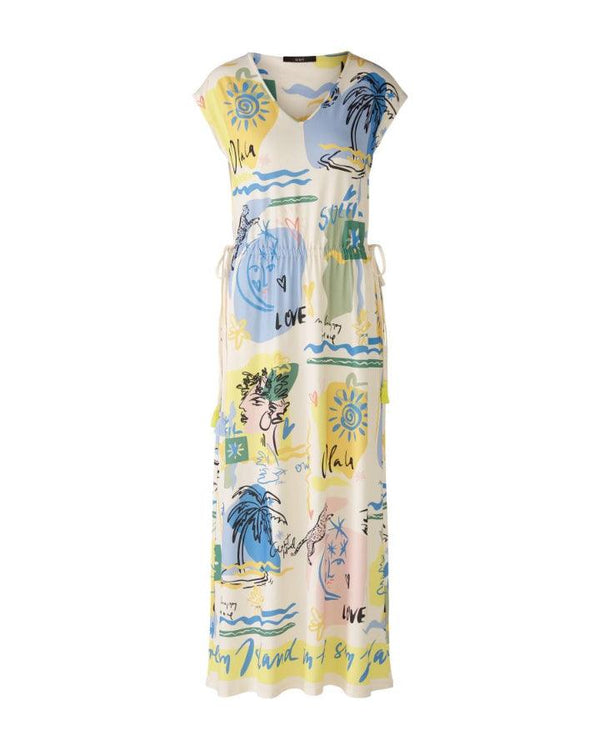 Oui Motif Print Maxi Dress