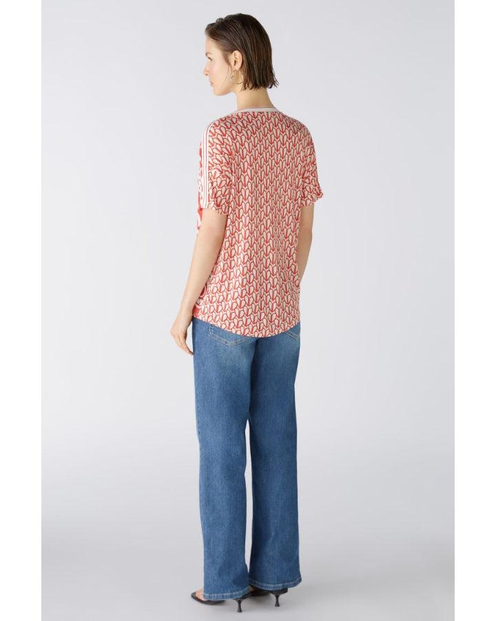 Oui Paisley Heart Print Top