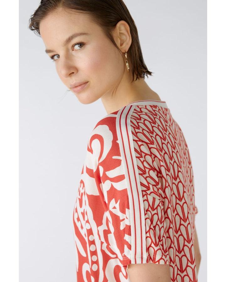 Oui Paisley Heart Print Top