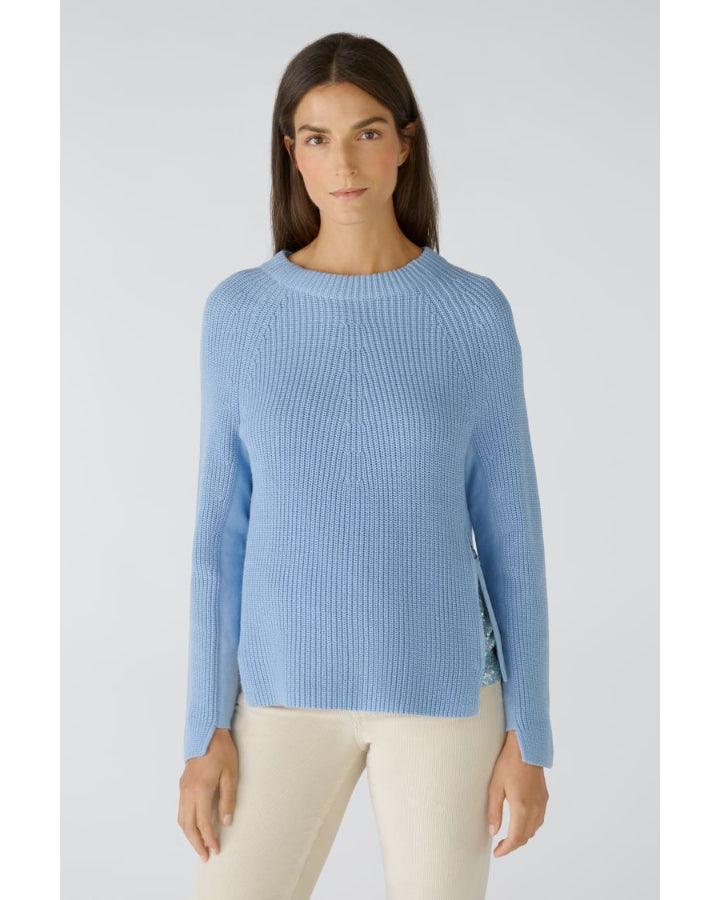 Oui Rubi Cotton Ribbed Pullover