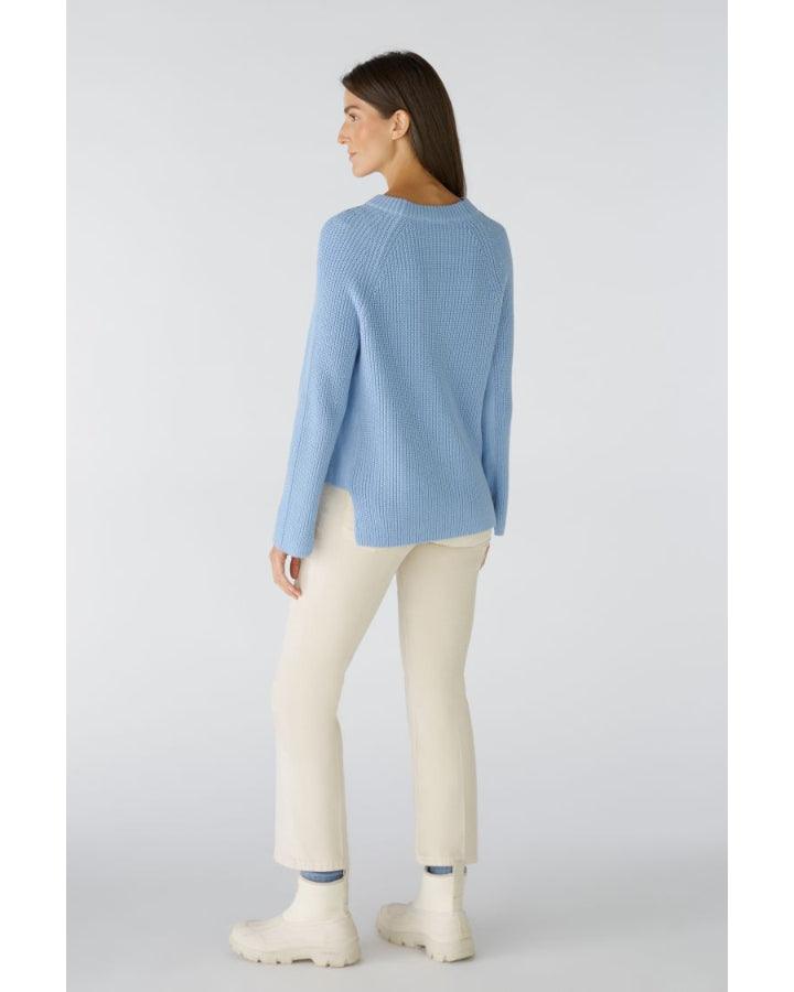 Oui Rubi Cotton Ribbed Pullover