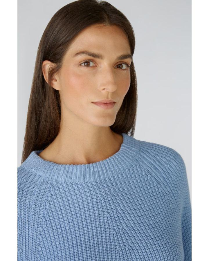 Oui Rubi Cotton Ribbed Pullover